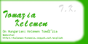 tomazia kelemen business card
